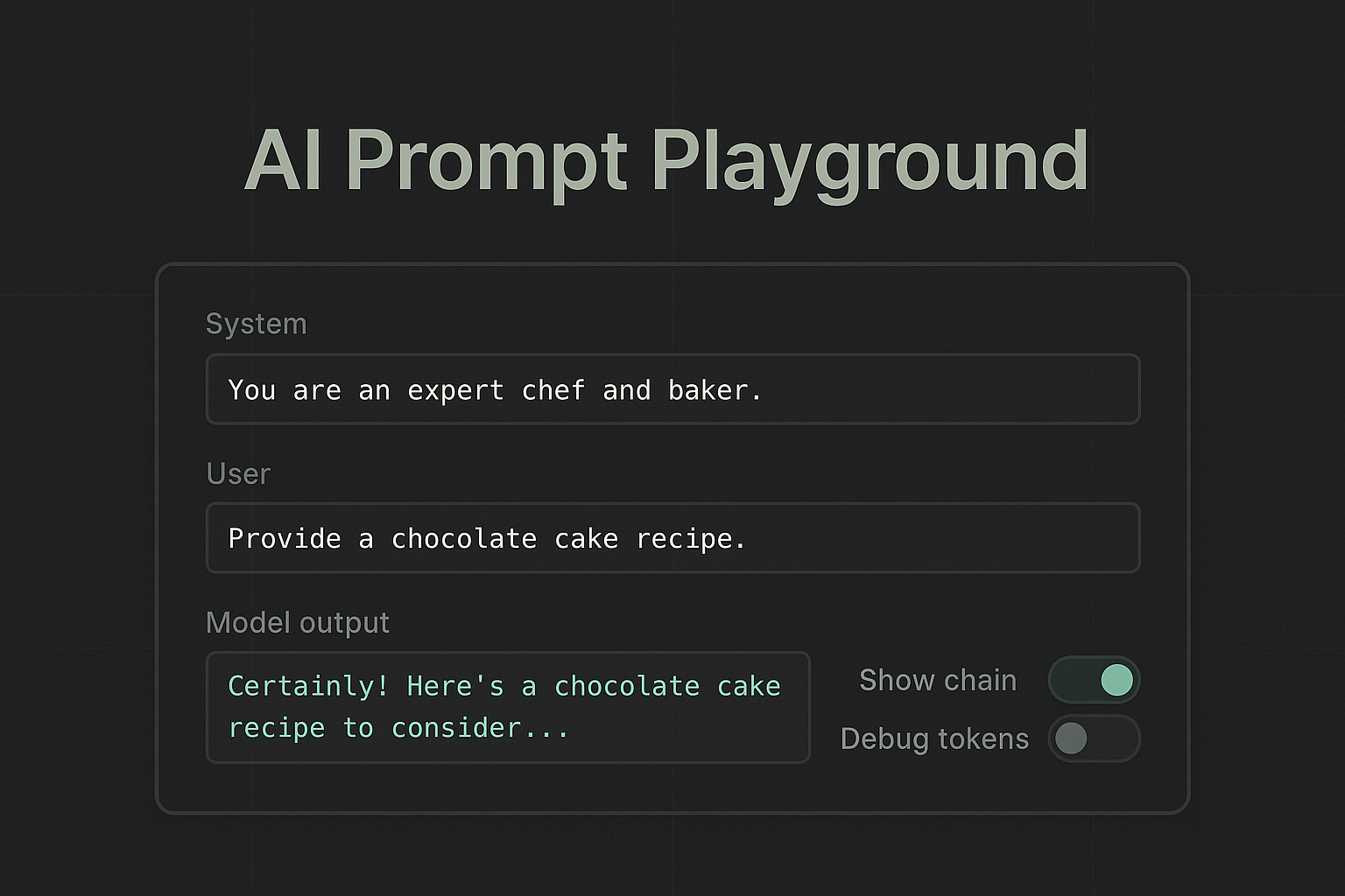 AI Prompt Playground